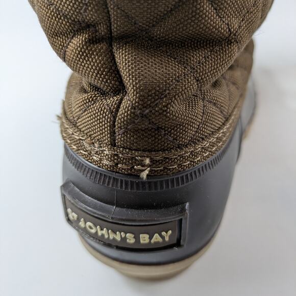 St Johns Bay Womens Size 6M Rain Boot Duck Denton Lace Up Ankle Brown Outdoors - Picture 10 of 13